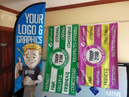 Examples of Our Work / Idea Gallery 102 Feather Banner Flags