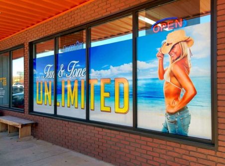 Examples of Our Work / Idea Gallery 111 window-graphics-tan-n-tone