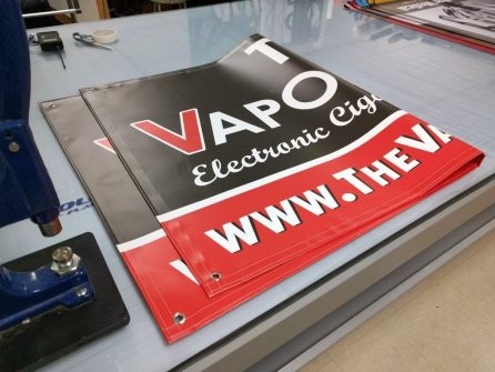 Examples of Our Work / Idea Gallery 37 double-sided banner - the vapor crew